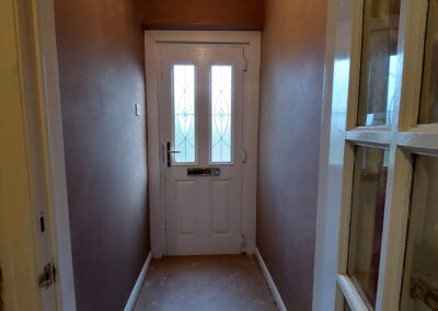 Hallway after plastering