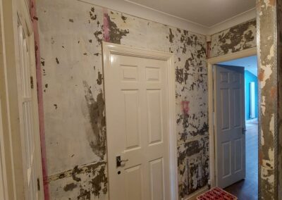 Hallway before plastering