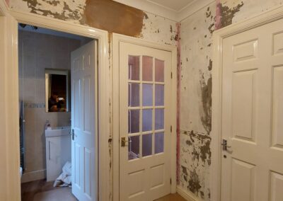 Hallway before plastering