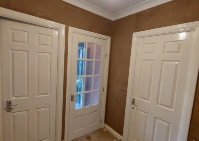 Hallway after plastering